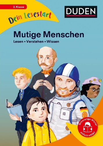 Buchcover und Innenansicht für das Buch: Dein Lesestart - Mutige Menschen
