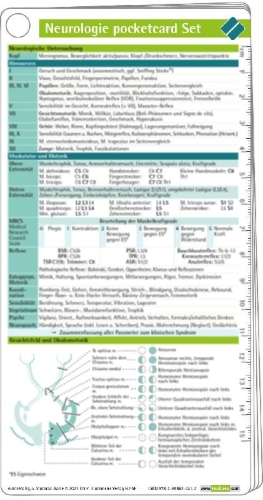 Buchcover und Innenansicht für das Buch: Neurologie pocketcard Set