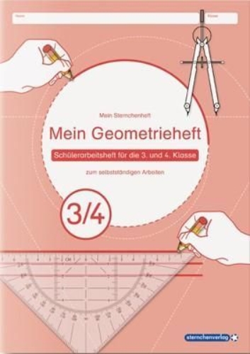Buchcover und Innenansicht für das Buch: Mein Geometrieheft 3/4