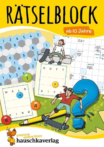 Buchcover und Innenansicht für das Buch: Rätselblock ab 10 Jahre, Band 1