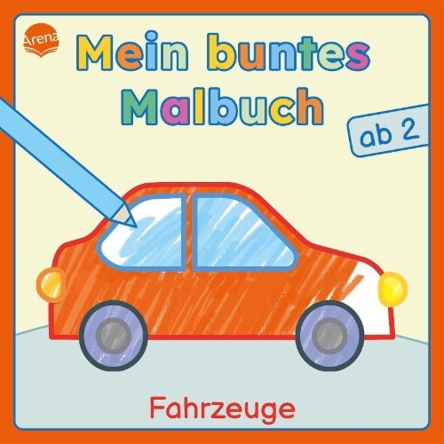 Buchcover und Innenansicht für das Buch: Mein buntes Malbuch ab 2. Fahrzeuge