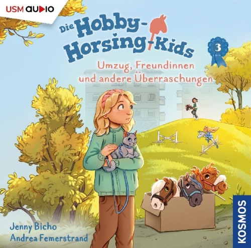Buchcover und Innenansicht für das Buch: Die Hobby-Horsing-Kids (Folge 3): Umzug, Freundinnen und andere Überraschungen