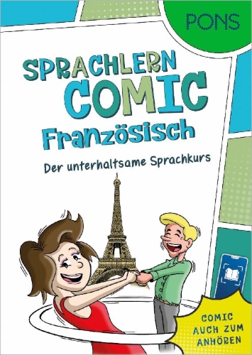 Buchcover und Innenansicht für das Buch: PONS Sprachlern-Comic Französisch