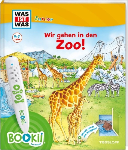 Buchcover und Innenansicht für das Buch: BOOKii® WAS IST WAS Junior Wir gehen in den Zoo!