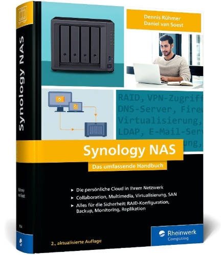 Buchcover und Innenansicht für das Buch: Synology NAS