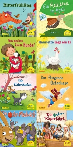 Buchcover und Innenansicht für das Buch: Pixi-8er-Set 308: Pixi liebt den Frühling (8x1 Exemplar)