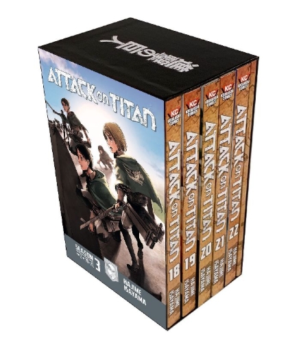 Buchcover und Innenansicht für das Buch: Attack on Titan Season 3 Part 2 Manga Box Set