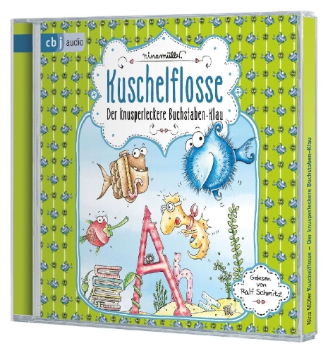 Buchcover und Innenansicht für das Buch: Kuschelflosse - Der knusperleckere Buchstabenklau