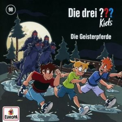 Buchcover und Innenansicht für das Buch: Die drei ??? Kids 98: Die Geisterpferde