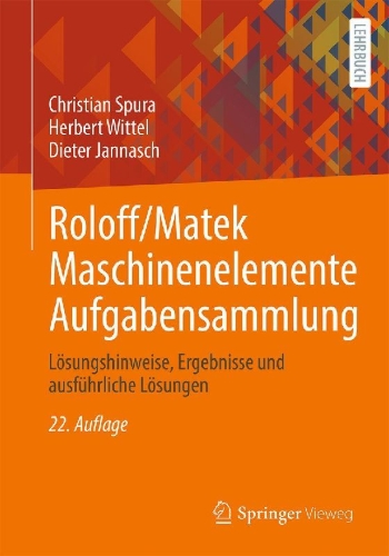 Buchcover und Innenansicht für das Buch: Roloff/Matek Maschinenelemente Aufgabensammlung