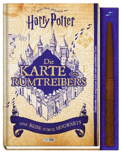 Buchcover und Innenansicht für das Buch: Harry Potter: Marauder's Map Guide to Hogwarts