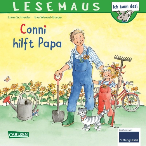 Buchcover und Innenansicht für das Buch: LESEMAUS 191: Conni hilft Papa