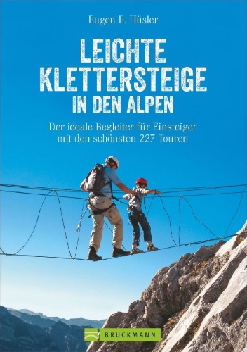 Buchcover und Innenansicht für das Buch: Leichte Klettersteige in den Alpen