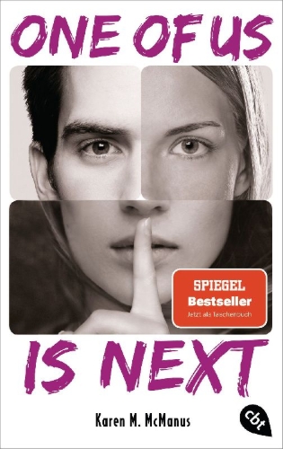Buchcover und Innenansicht für das Buch: ONE OF US IS NEXT