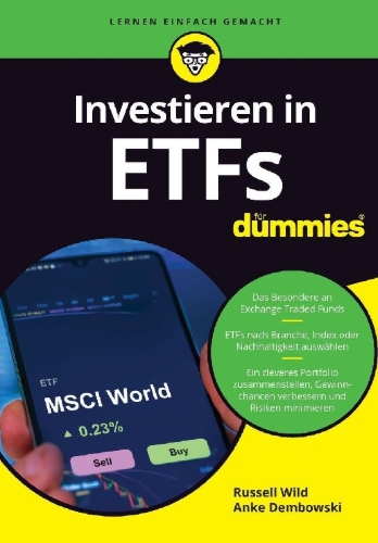 Buchcover und Innenansicht für das Buch: Investieren in ETFs für Dummies