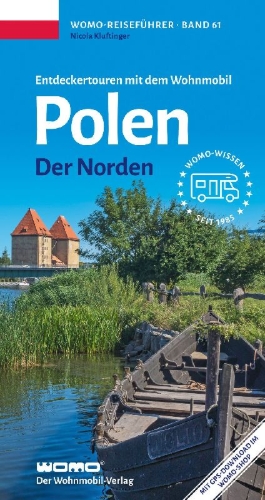 Buchcover und Innenansicht für das Buch: Entdeckertouren mit dem Wohnmobil Polen Der Norden