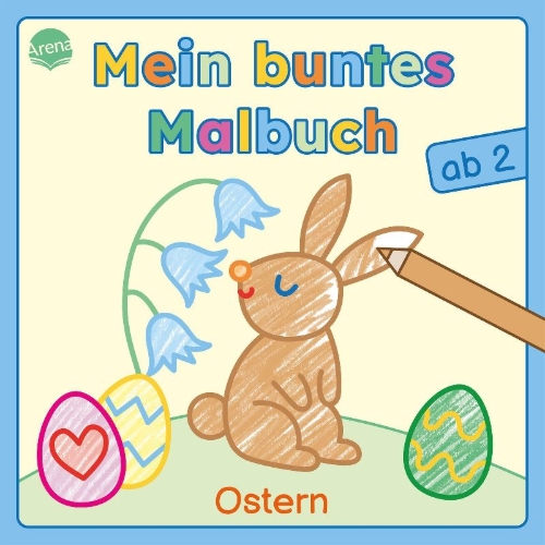 Buchcover und Innenansicht für das Buch: Mein buntes Malbuch ab 2. Ostern