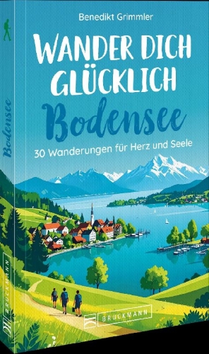 Buchcover und Innenansicht für das Buch: Wander dich glücklich Bodensee