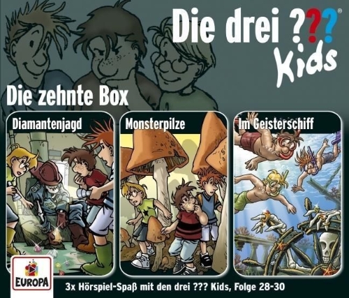Buchcover und Innenansicht für das Buch: Die drei ??? Kids 3er Box. Folgen 28 - 30 (drei Fragezeichen) 3 CDs