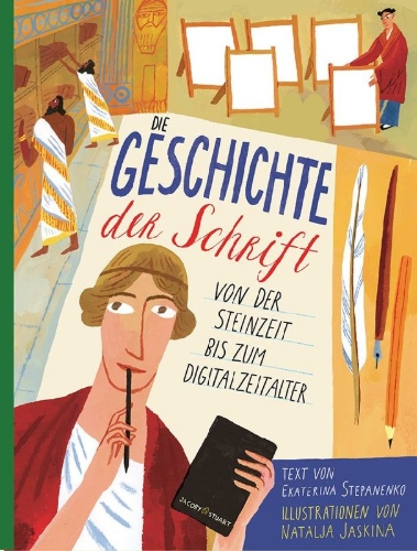 Buchcover und Innenansicht für das Buch: Die Geschichte der Schrift