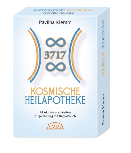 Buchcover und Innenansicht für das Buch: KOSMISCHE HEILAPOTHEKE: 44 Aktivierungskarten für jeden Tag - mit Begleitbuch (Das neue Kartenset der SPIEGEL-Bestsellerautorin!)