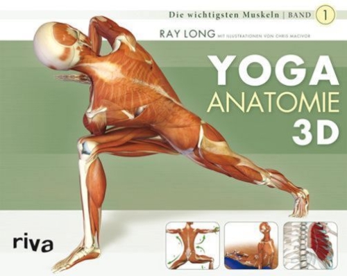 Buchcover und Innenansicht für das Buch: Yoga-Anatomie 3D