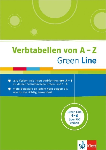 Buchcover und Innenansicht für das Buch: Green Line. Verbtabellen von A-Z