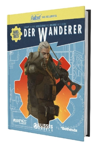 Buchcover und Innenansicht für das Buch: Fallout: Das Rollenspiel - Handbuch der Wanderer