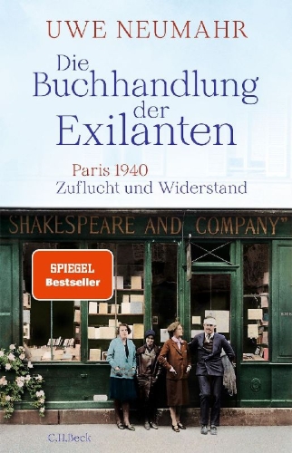 Buchcover und Innenansicht für das Buch: Die Buchhandlung der Exilanten