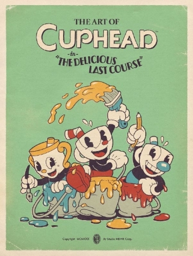 Buchcover und Innenansicht für das Buch: The Art of Cuphead: The Delicious Last Course