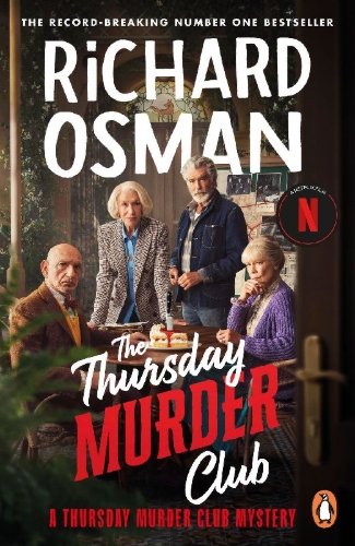 Buchcover und Innenansicht für das Buch: The Thursday Murder Club. Film Tie-In
