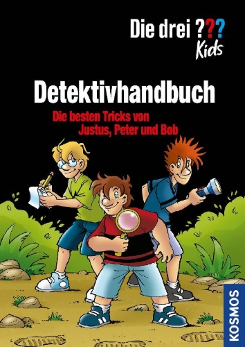 Buchcover und Innenansicht für das Buch: Die drei ??? Kids Detektivhandbuch (drei Fragezeichen)