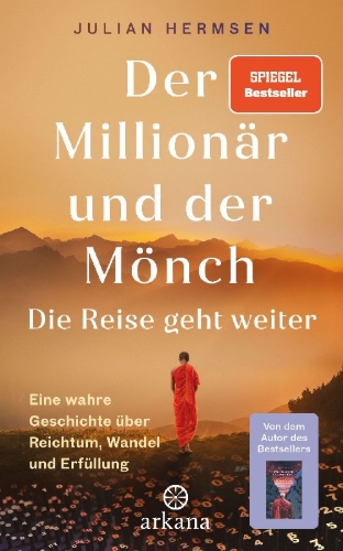 Buchcover und Innenansicht für das Buch: Der Millionär und der Mönch - Die Reise geht weiter