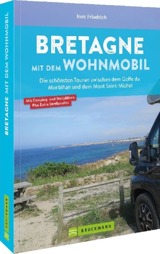 Buchcover und Innenansicht für das Buch: Bretagne mit dem Wohnmobil