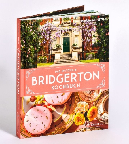 Buchcover und Innenansicht für das Buch: The Official Bridgerton Cookbook