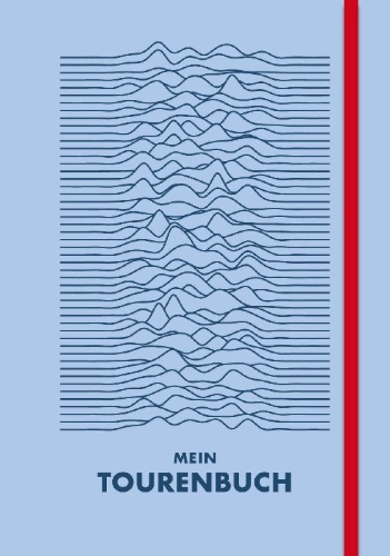 Buchcover und Innenansicht für das Buch: Mein Tourenbuch (Farbe: blau)