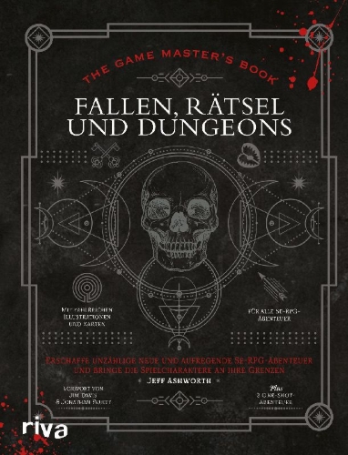 Buchcover und Innenansicht für das Buch: The Game Master's Book: Fallen, Rätsel und Dungeons