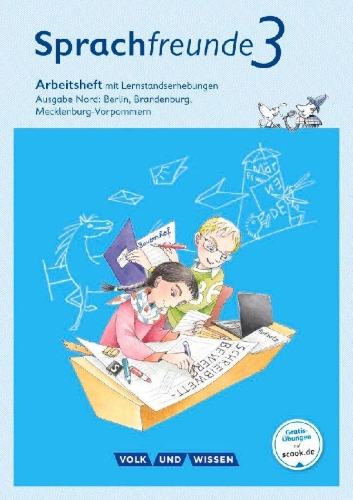 Buchcover und Innenansicht für das Buch: Sprachfreunde 3. Schuljahr. Arbeitsheft Schulausgangsschrift. Ausgabe Nord