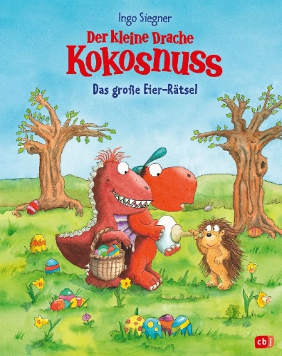Buchcover und Innenansicht für das Buch: Der kleine Drache Kokosnuss - Das große Eier-Rätsel