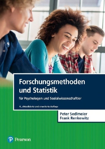 Buchcover und Innenansicht für das Buch: Forschungsmethoden und Statistik für Psychologen und Sozialwissenschaftler