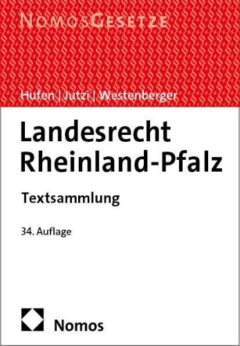 Buchcover und Innenansicht für das Buch: Landesrecht Rheinland-Pfalz