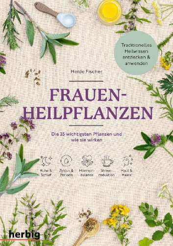 Buchcover und Innenansicht für das Buch: Frauen-Heilpflanzen