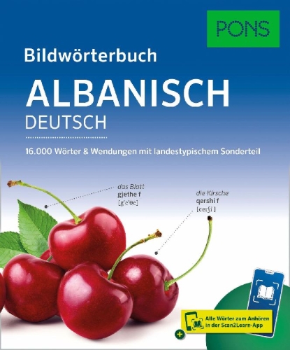 Buchcover und Innenansicht für das Buch: PONS Bildwörterbuch Albanisch
