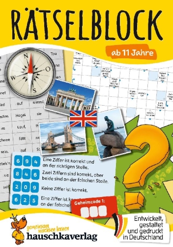 Buchcover und Innenansicht für das Buch: Rätselblock ab 11 Jahre