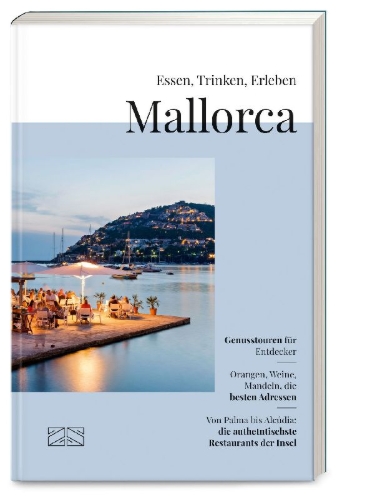 Buchcover und Innenansicht für das Buch: Essen, Trinken, Erleben - Mallorca
