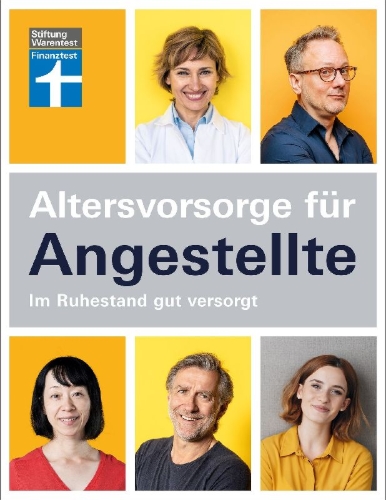 Buchcover und Innenansicht für das Buch: Altersvorsorge für Angestellte