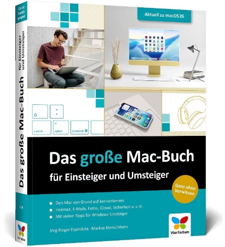 Buchcover und Innenansicht für das Buch: Das große Mac-Buch für Einsteiger und Umsteiger