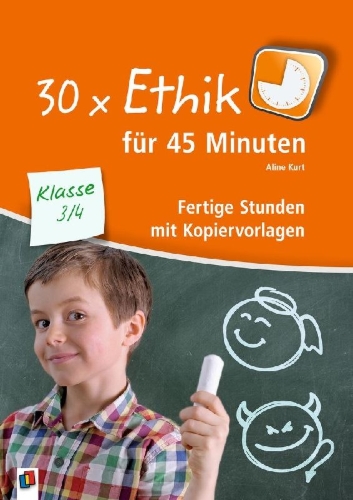 Buchcover und Innenansicht für das Buch: 30 x Ethik für 45 Minuten - Klasse 3/4