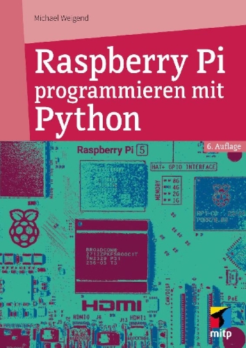 Buchcover und Innenansicht für das Buch: Raspberry Pi programmieren mit Python