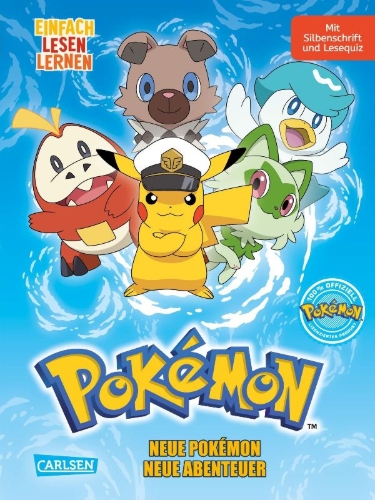 Buchcover und Innenansicht für das Buch: Pokémon Erstlesebuch: Neue Pokémon, neue Abenteuer